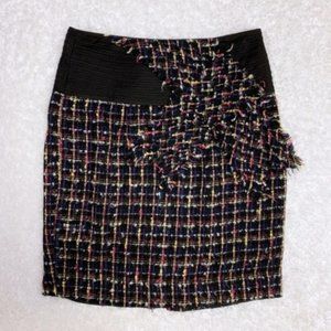 Anthropologie Academia Tweed Bow Skirt Taikonhu  0
